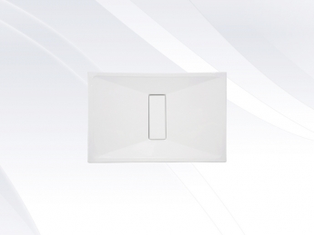 Slim 140x75 cm Dikdörtgen Flat(Gömme), Krom Gider Kapağı, Sifon