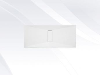 Slim 180x80 cm Dikdörtgen Sıfır Zemin, Krom Gider Kapağı